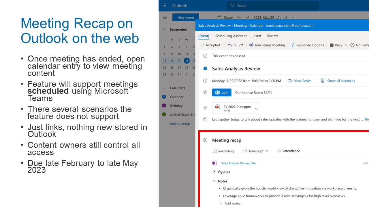 Meeting Recap On Outlook On The Web - Super Simple 365